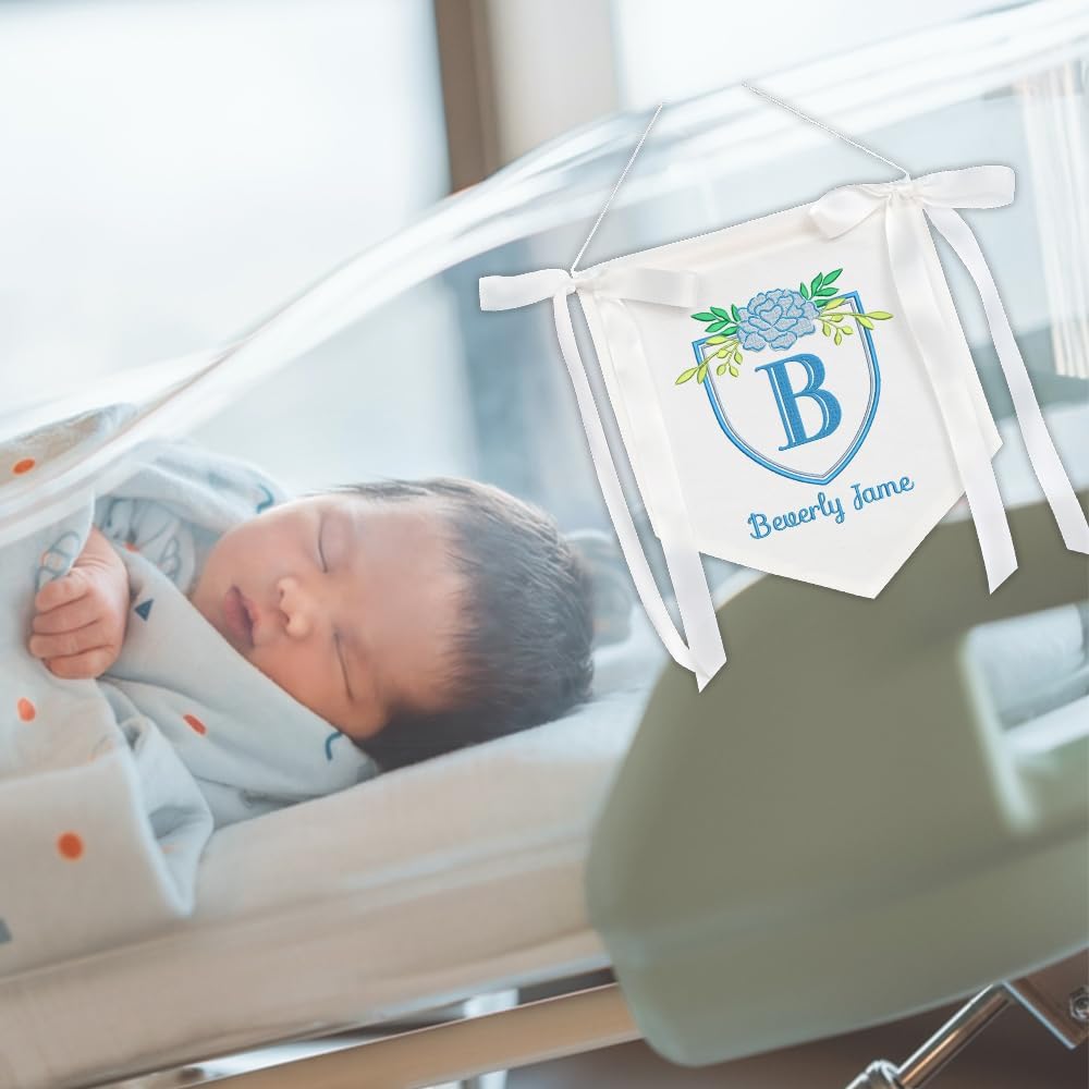 Personalized Embroidered Baby Name Banner — 9 — image 8