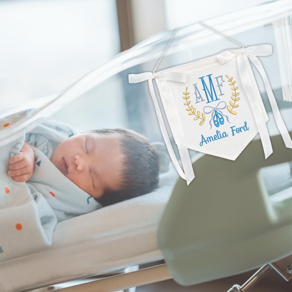 Personalized Embroidered Baby Name Banner — 3 — image 8