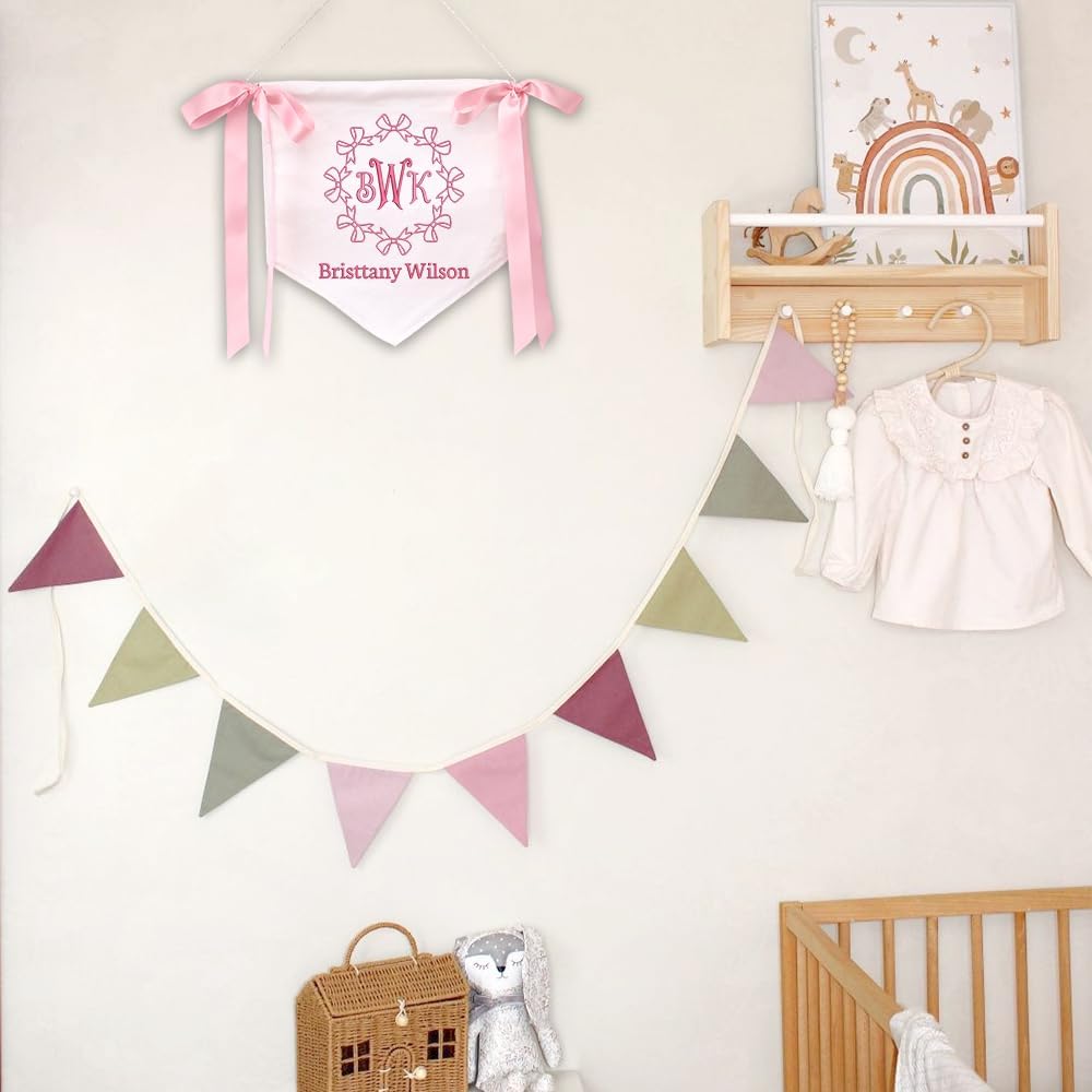 Personalized Embroidered Baby Name Banner — 14 — image 8