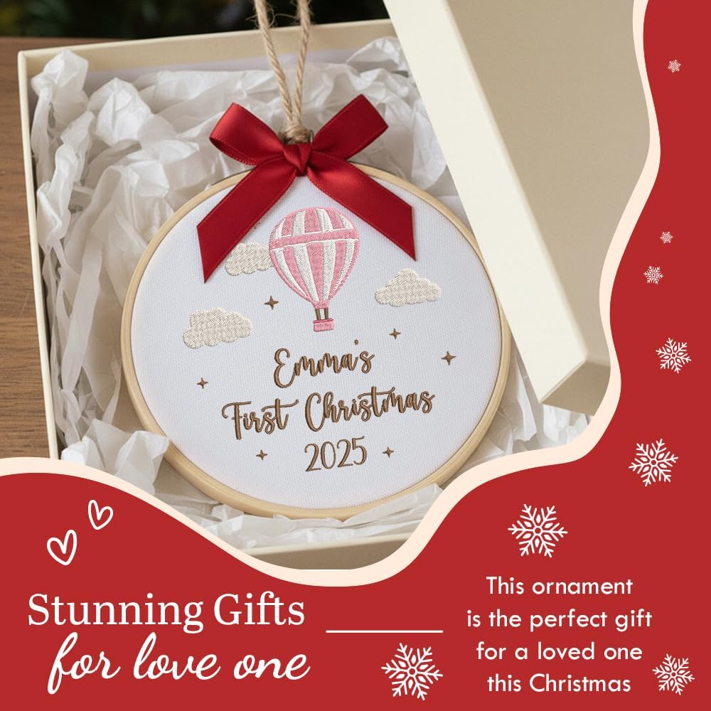 Personalized Baby's First Christmas Ornament — 3 — image 7