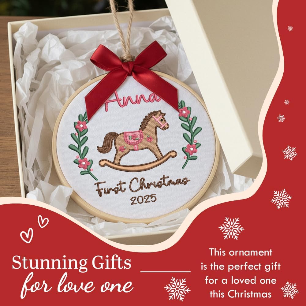 Personalized Baby's First Christmas Ornament — 6 — image 7