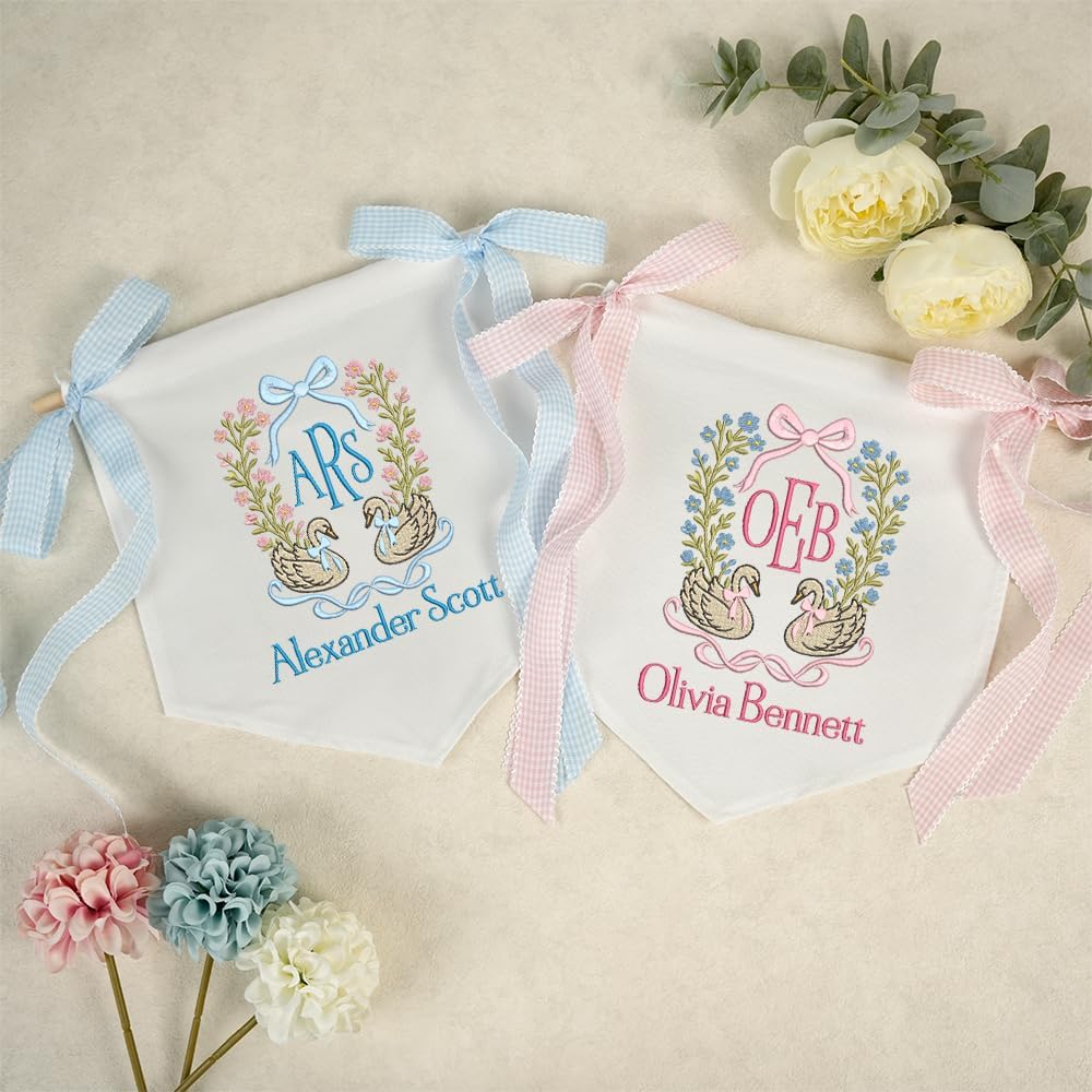 Personalized Embroidered Baby Name Banner — 7 — image 2