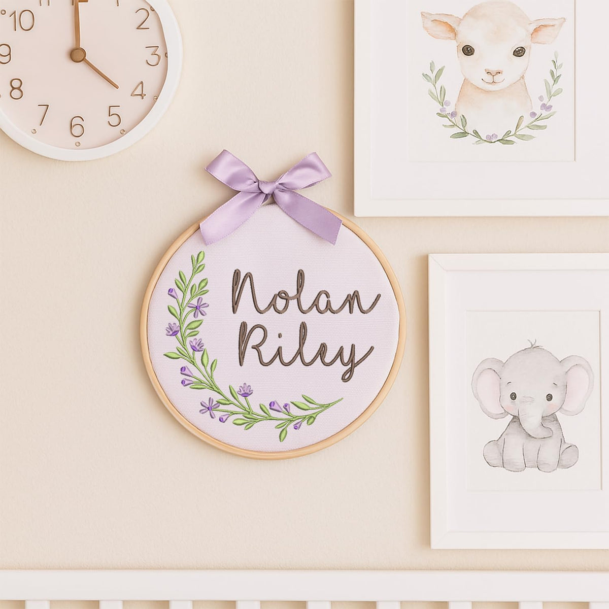 Personalized Embroidered Baby Name Hoop — 12 — image 7