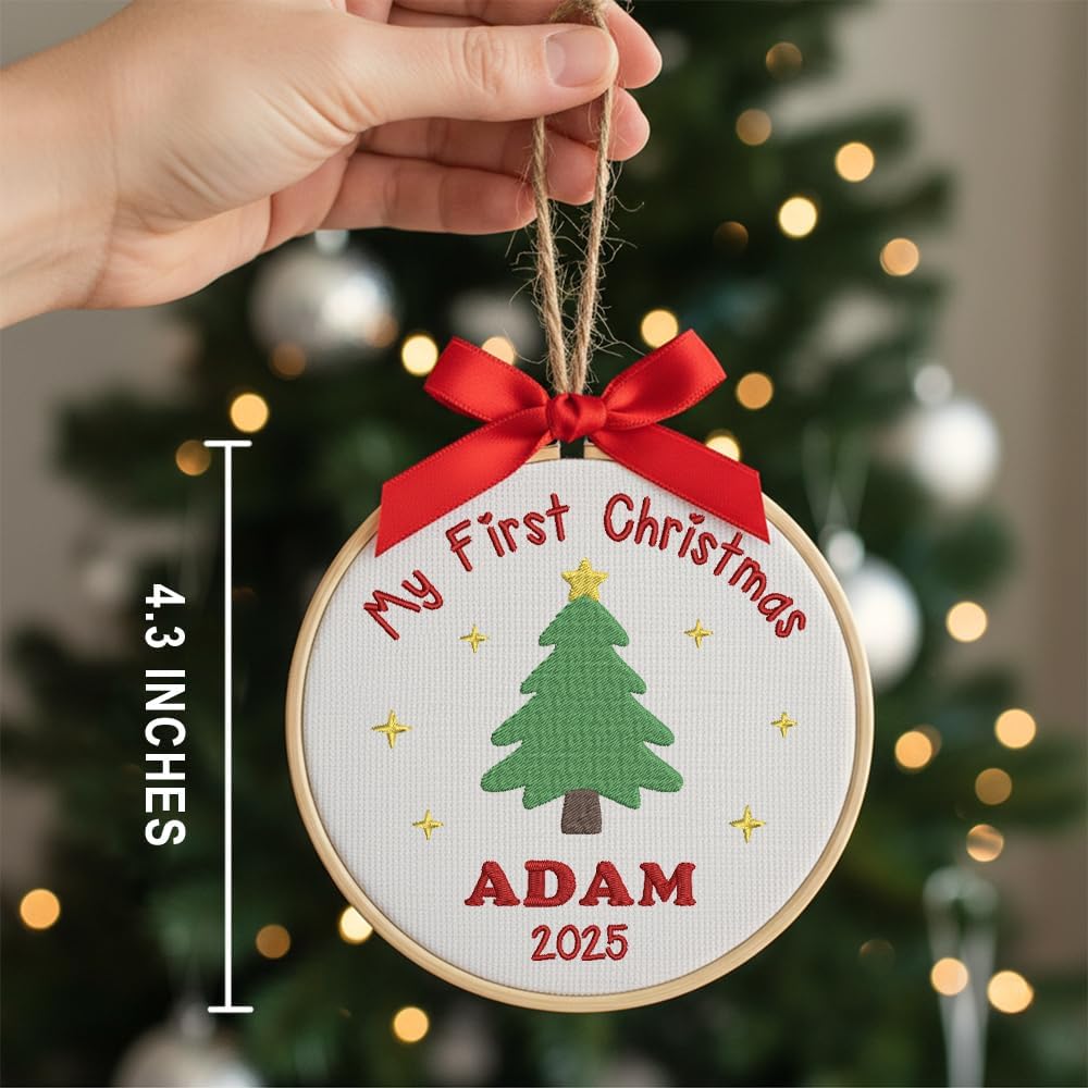 Personalized Baby's First Christmas Ornament — 7 — image 3