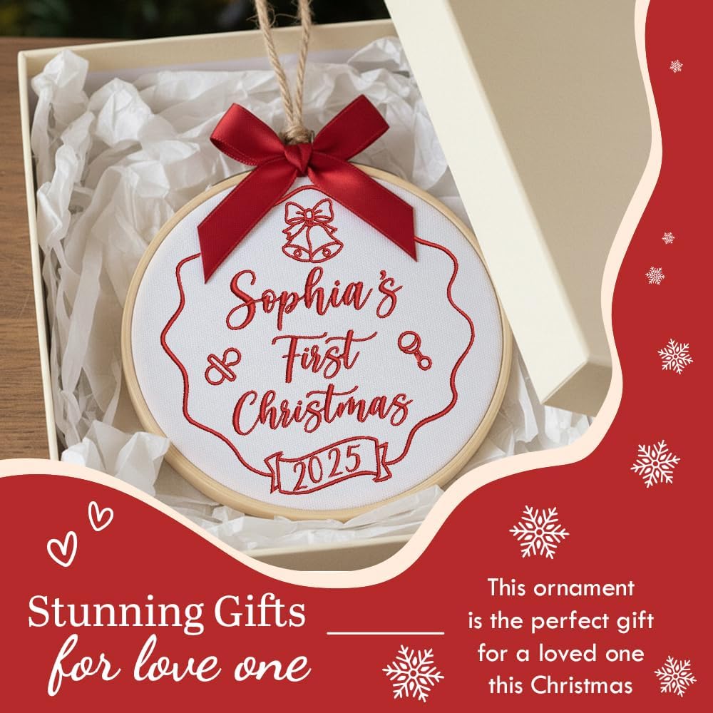 Personalized Baby's First Christmas Ornament — 9 — image 7