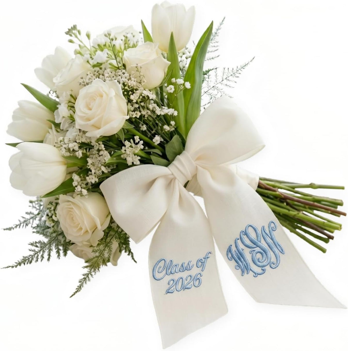 Personalized Embroidered Bouquet Sash — 1 - Class of 2026