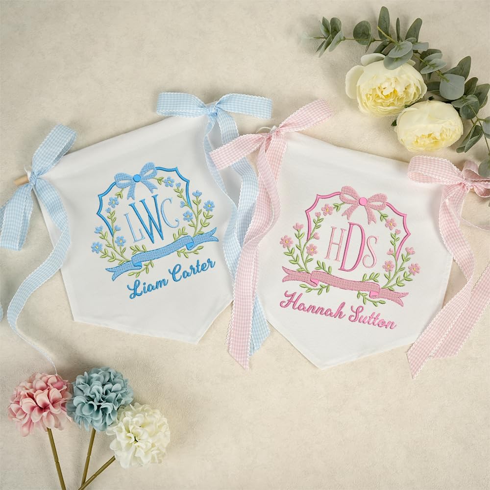 Personalized Embroidered Baby Name Banner — 12 — image 2