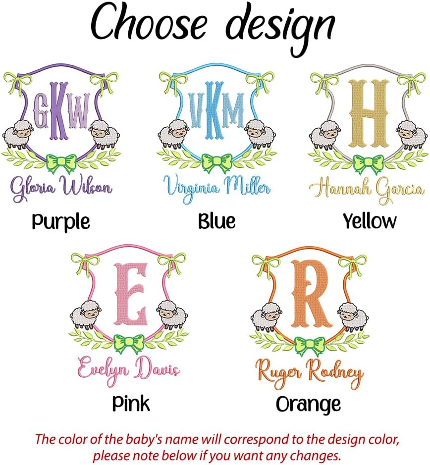 Personalized Embroidered Baby Name Banner — 7 — image 9