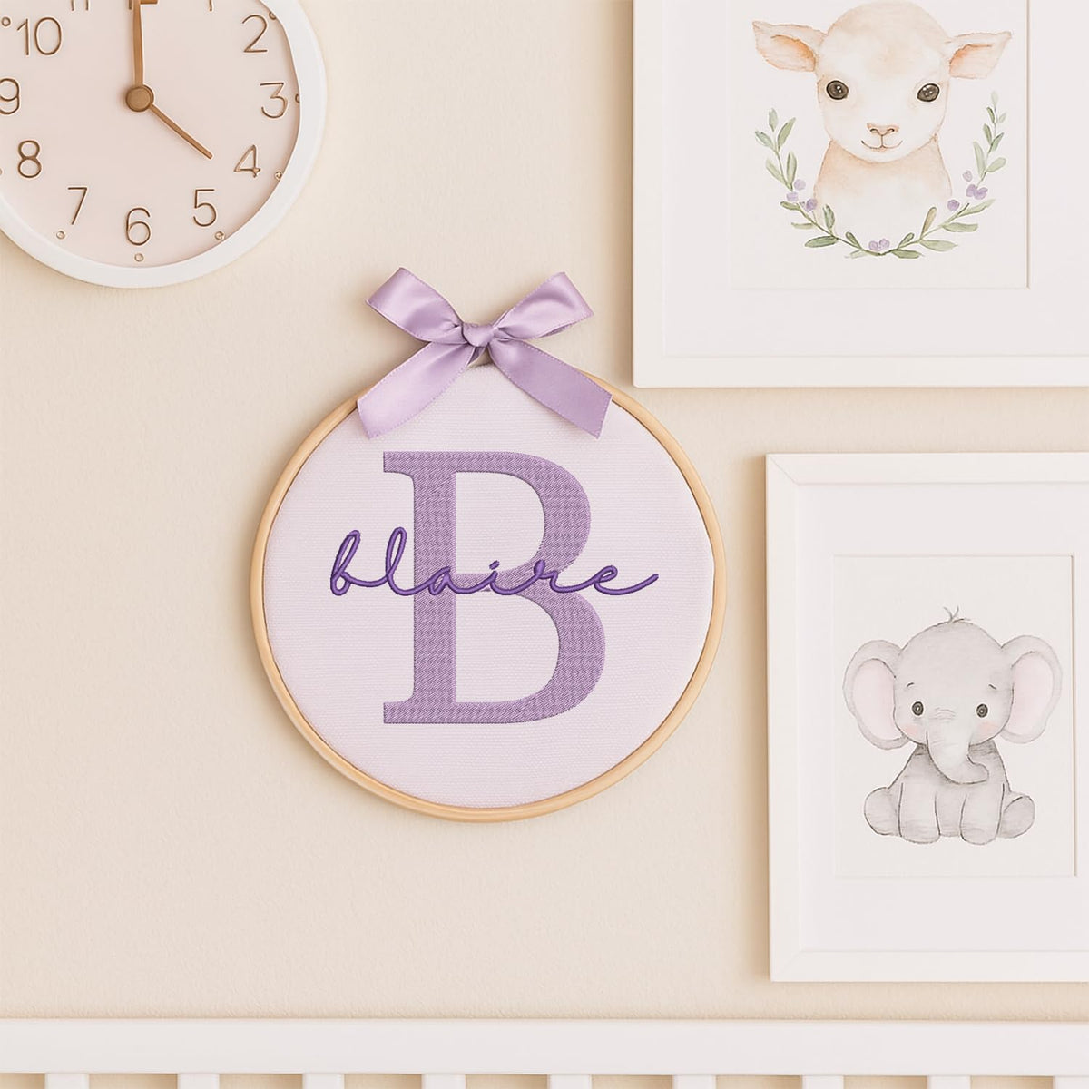 Personalized Embroidered Baby Name Hoop — 9 — image 7