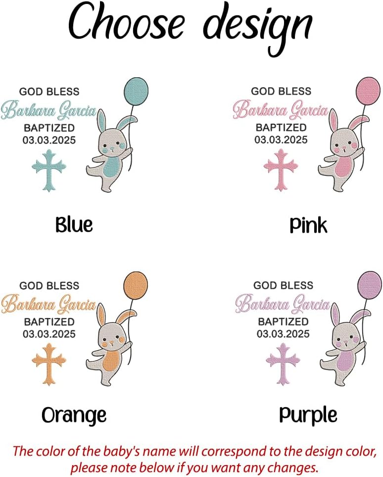 Personalized Embroidered Baby Name Banner — 3 — image 9