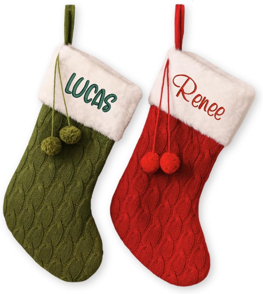 Personalized Embroidered Christmas Stocking — Style 1