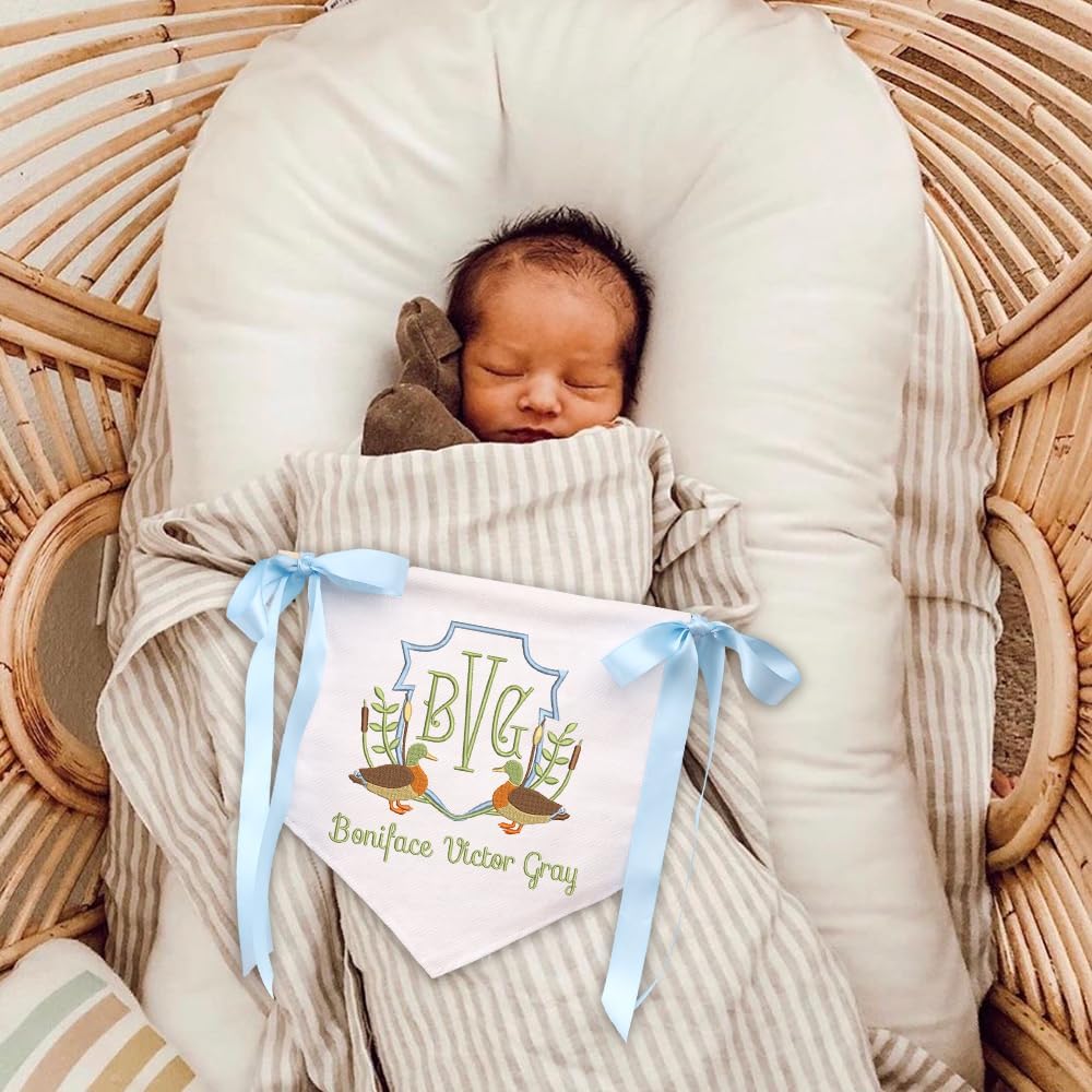 Personalized Embroidered Baby Name Banner — 8 — image 2