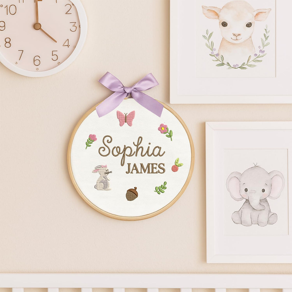 Personalized Embroidered Baby Name Hoop — 1 — image 7