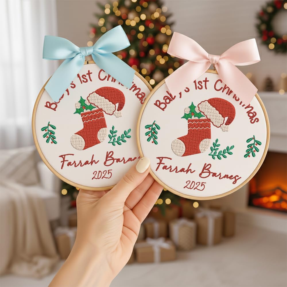 Personalized Baby's First Christmas Ornament — 10 — image 2