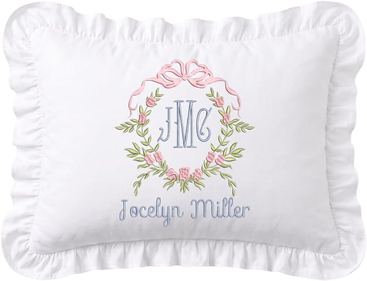 Personalized Embroidered Pillow Cover — 18