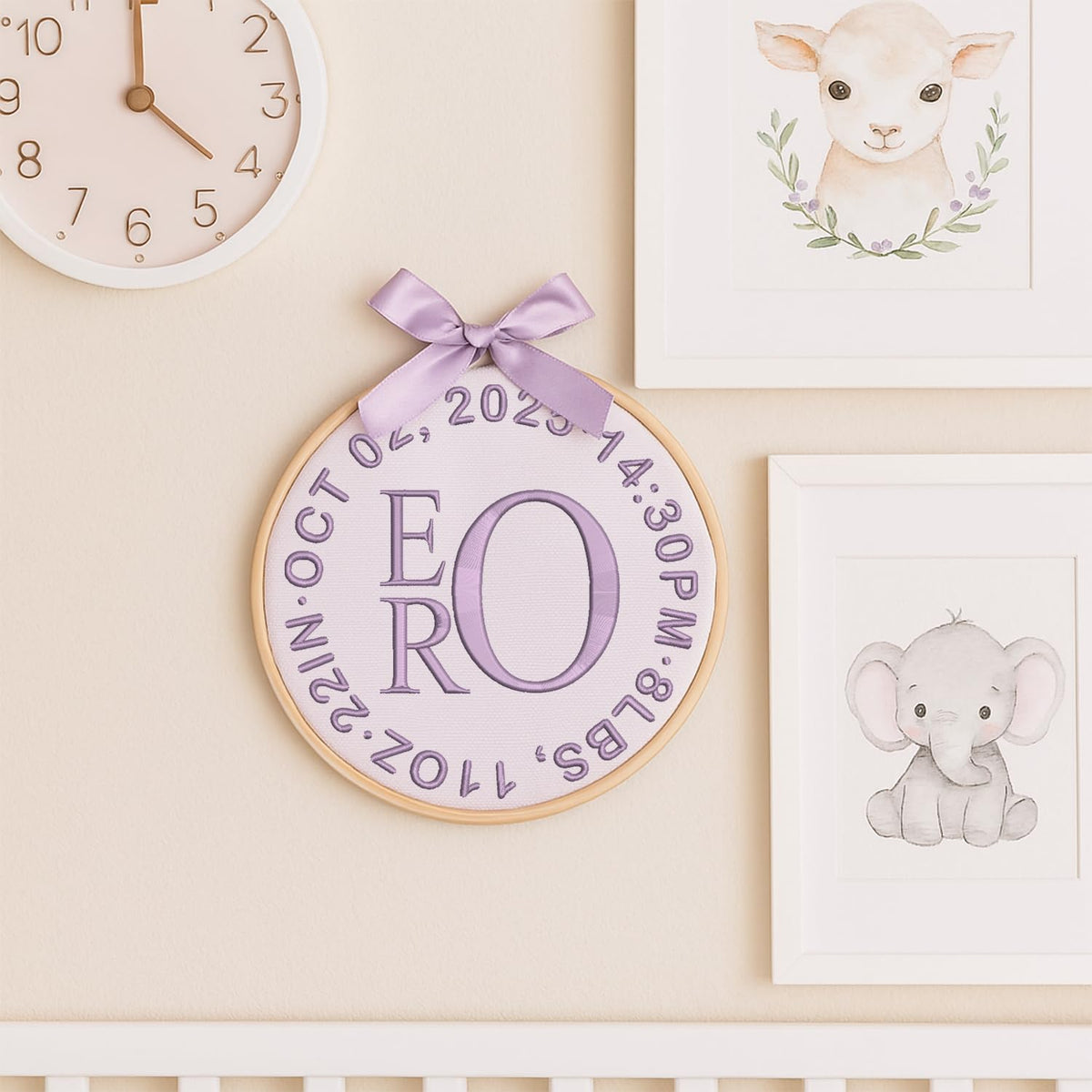 Personalized Embroidered Baby Name Hoop — 14 — image 7