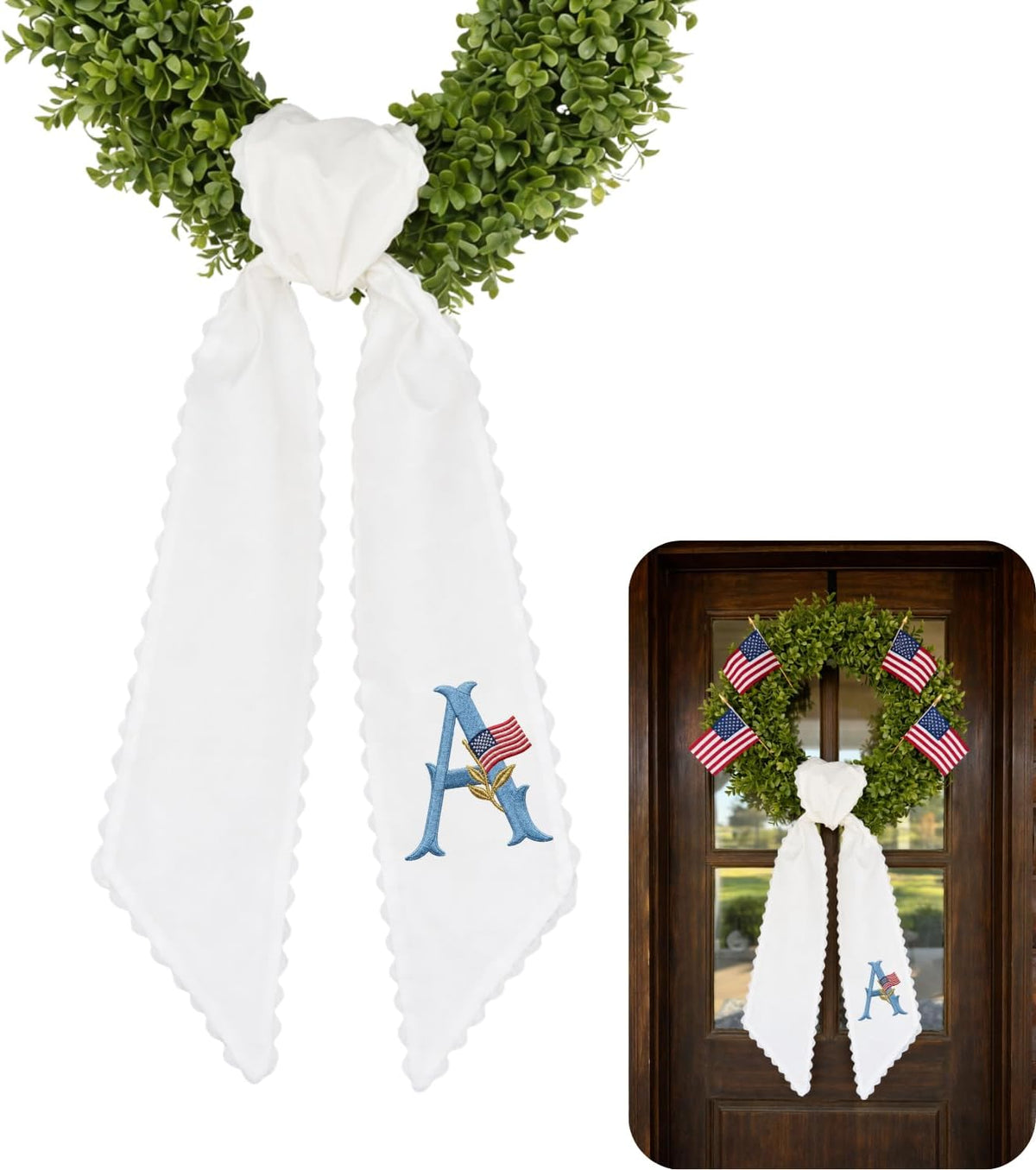 Patriotic Personalized Wreath Sash — 4