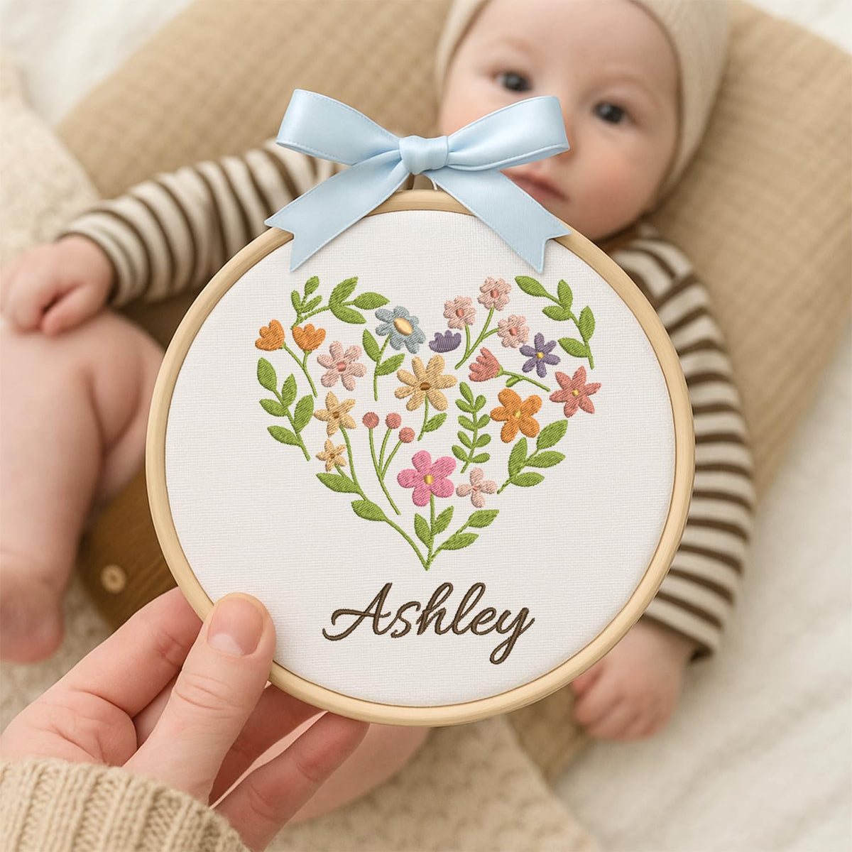 Personalized Embroidered Baby Name Hoop — 5 — image 5