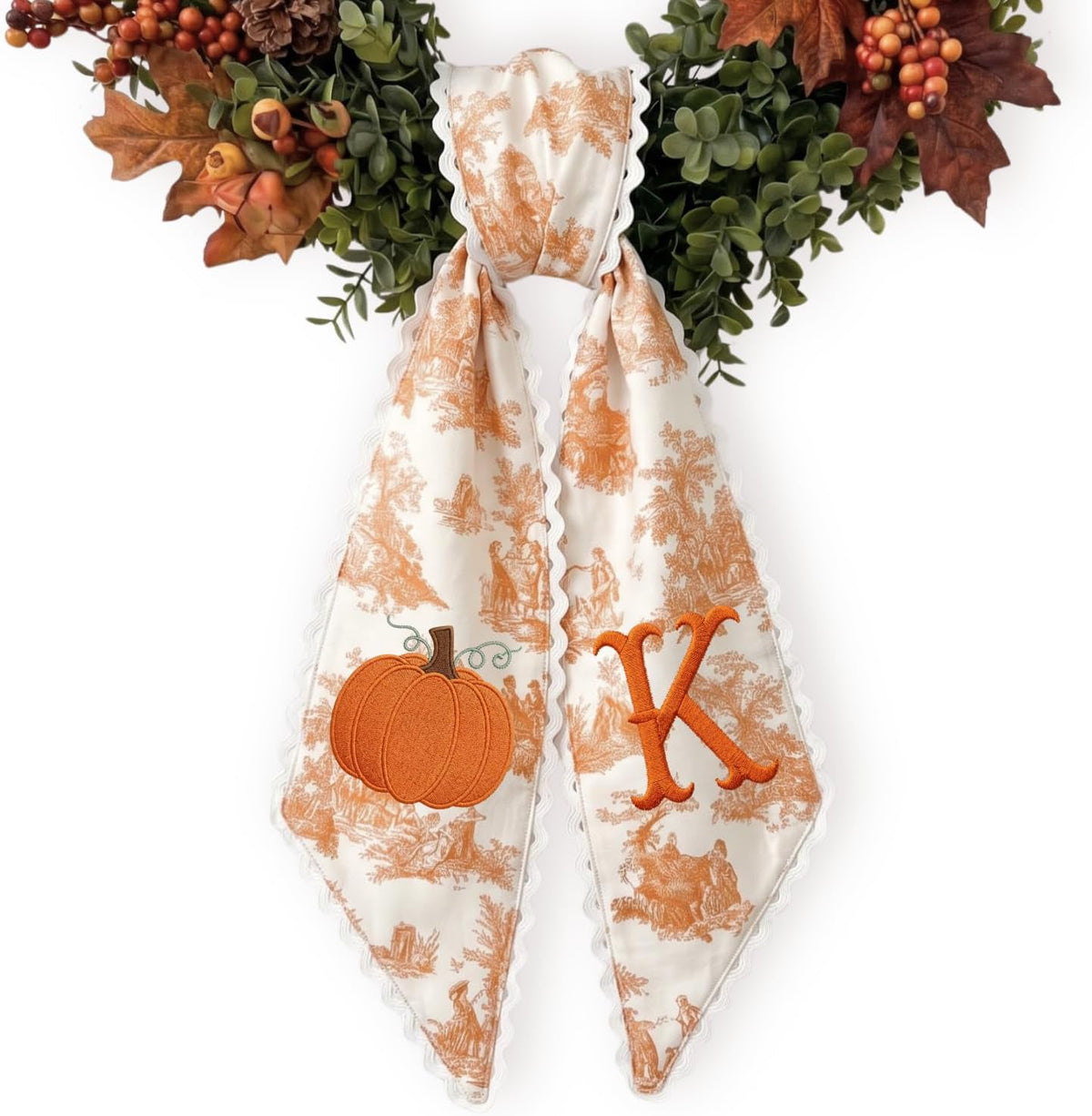 Autumn Personalized Wreath Sash