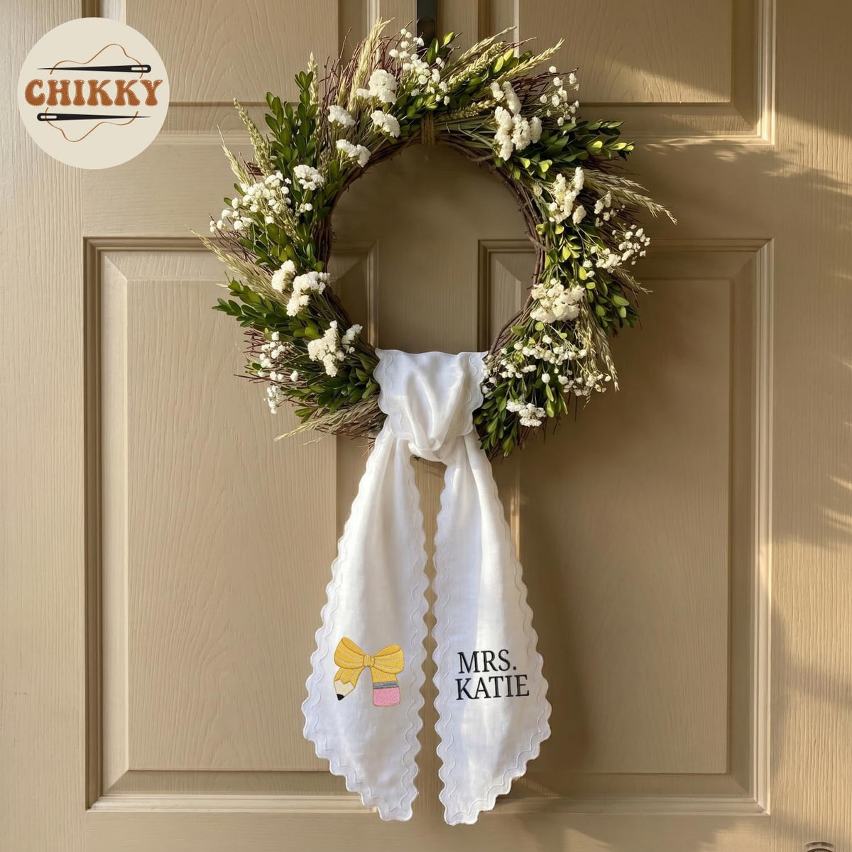 Monogram Personalized Wreath Sash — image 5