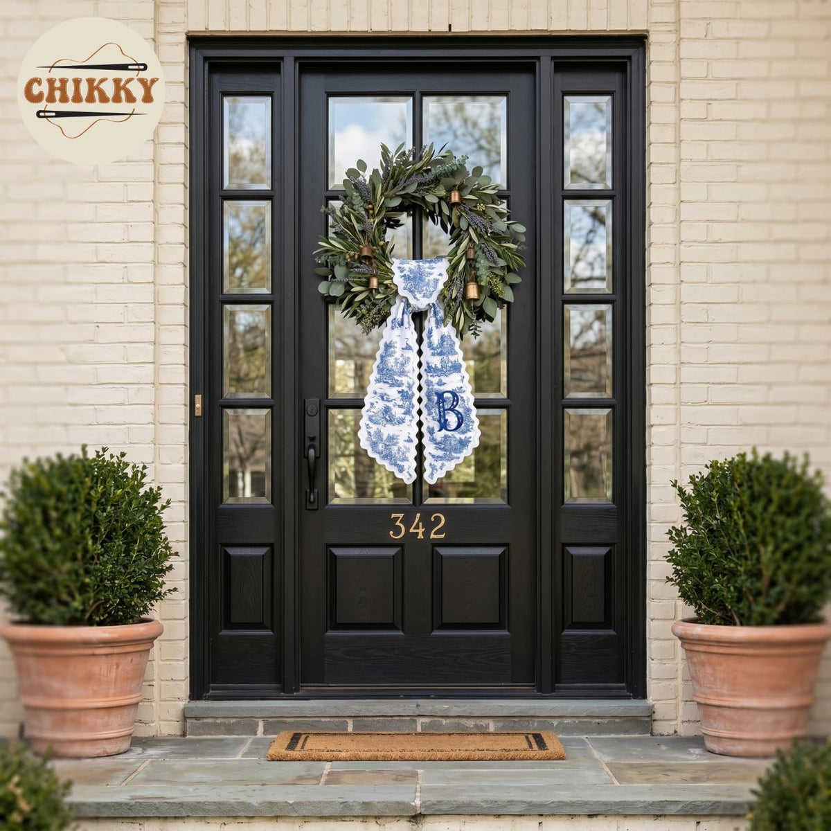 Christmas Personalized Wreath Sash — image 4