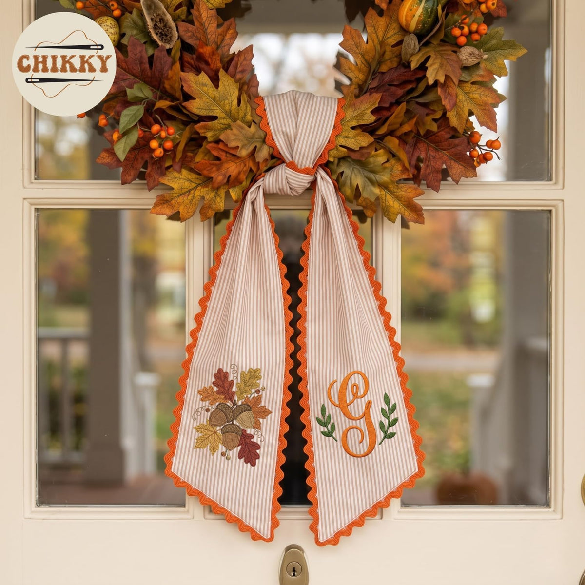 Halloween Personalized Wreath Sash — image 6