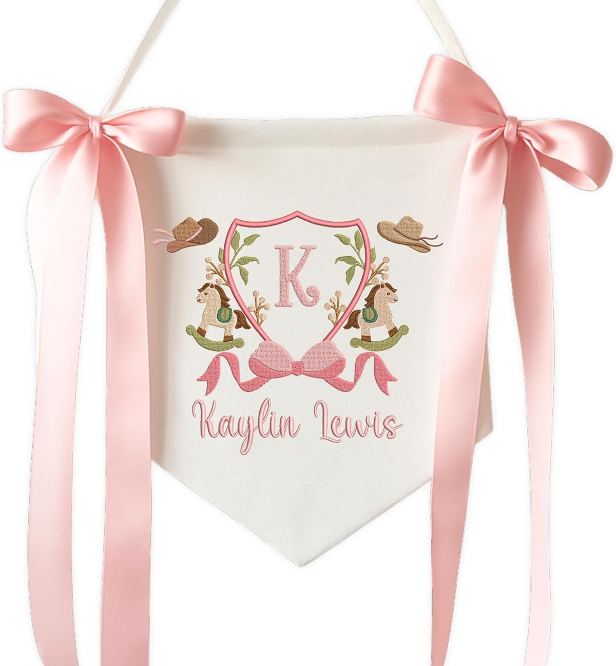 Personalized Embroidered Baby Name Banner — 13