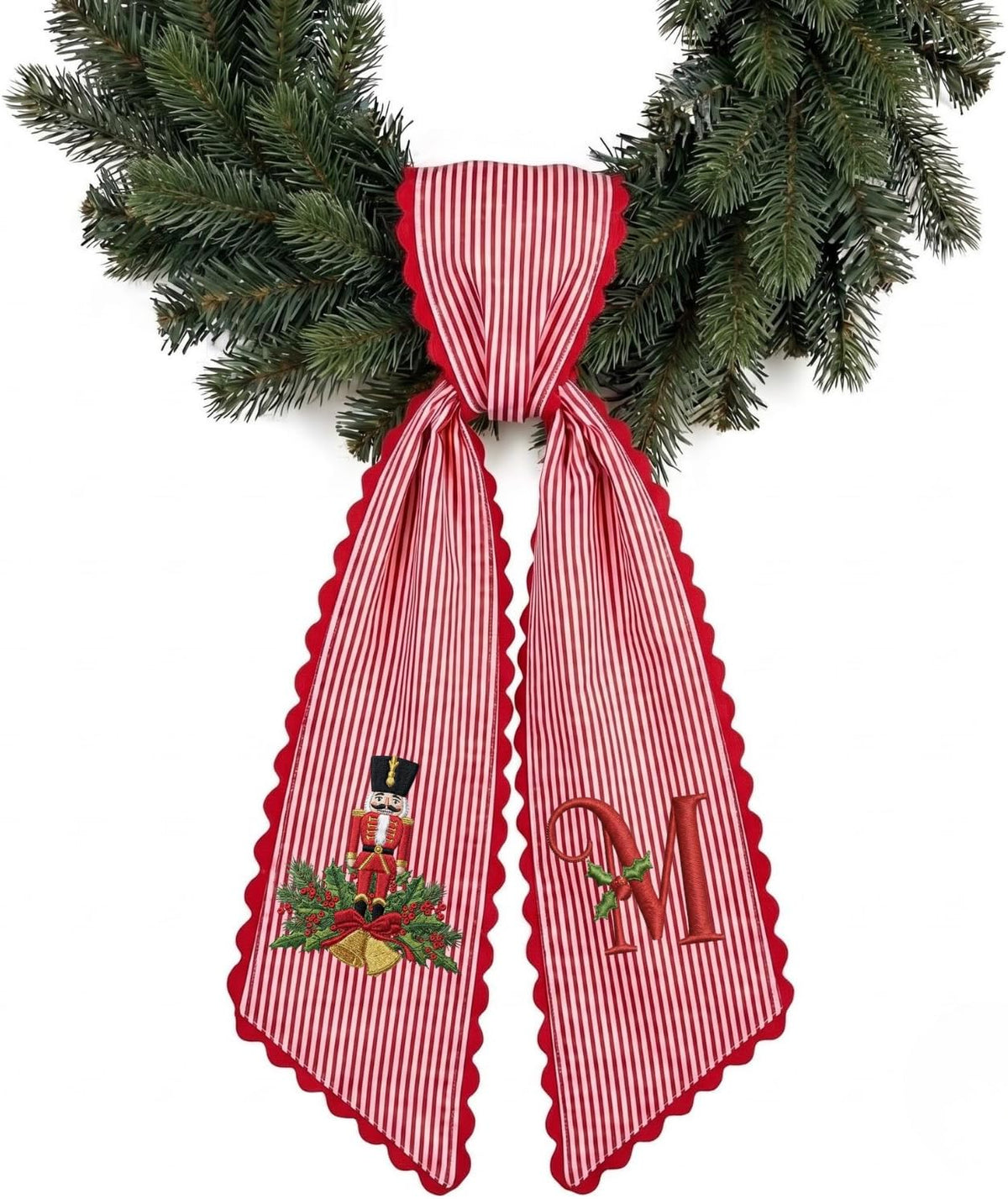 Christmas Personalized Wreath Sash
