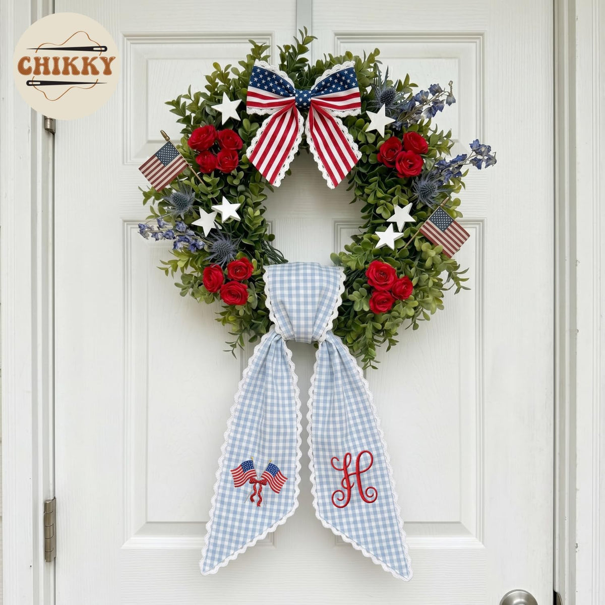 Patriotic Personalized Wreath Sash — 3 — image 3