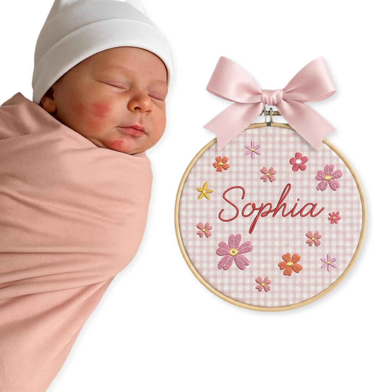 Personalized Embroidered Baby Name Hoop — 1