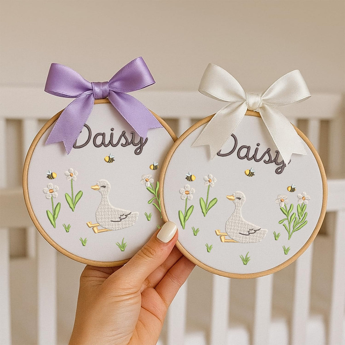 Personalized Embroidered Baby Name Hoop — 1 — image 3