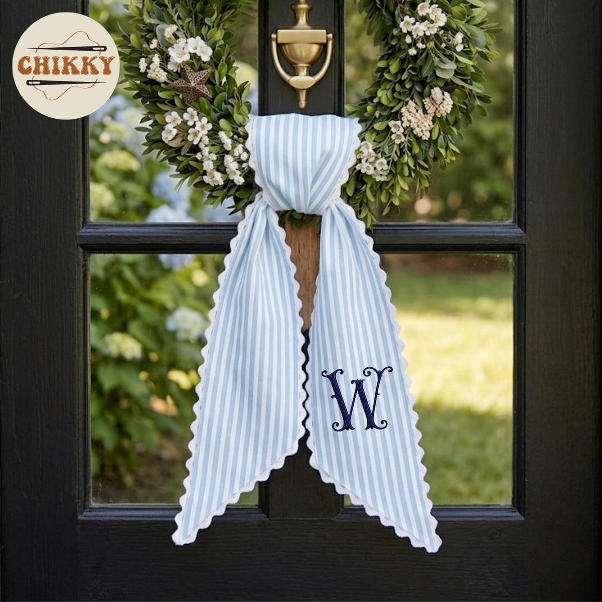 Monogram Personalized Wreath Sash — 6 - Custom Monogram — image 4