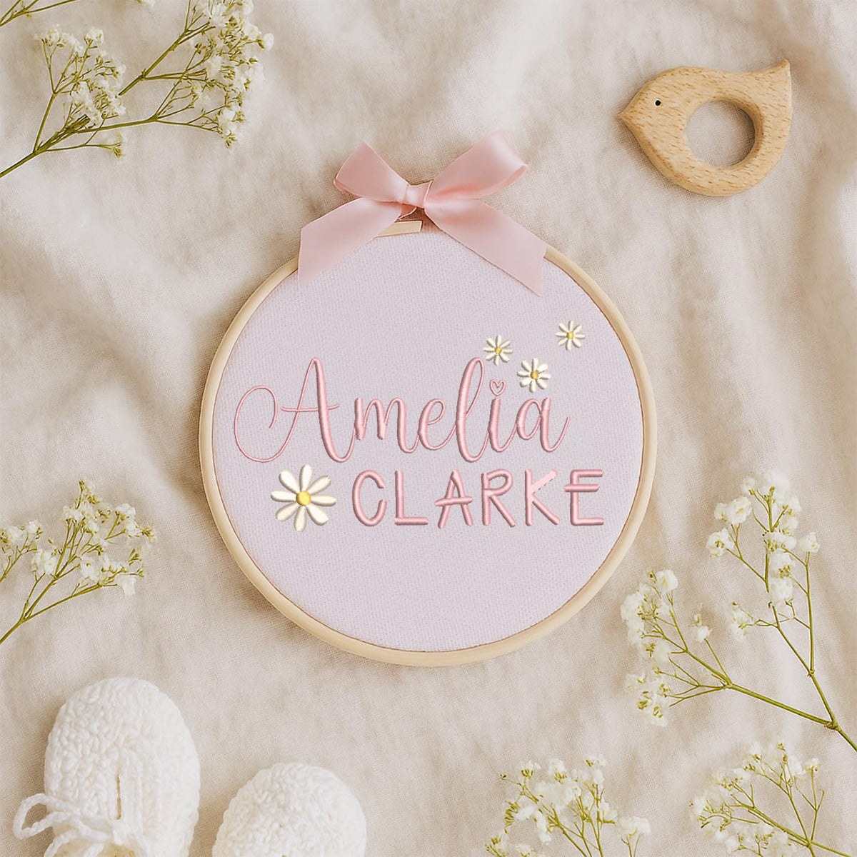 Personalized Embroidered Baby Name Hoop — 11 — image 8