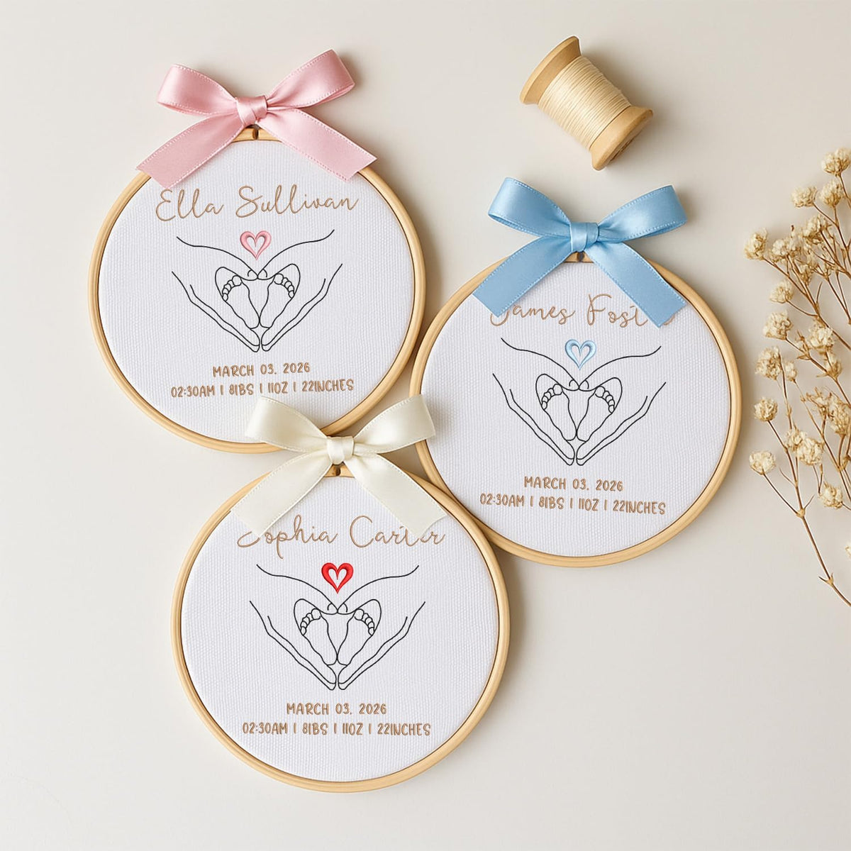 Personalized Embroidered Baby Name Hoop — 8 — image 2