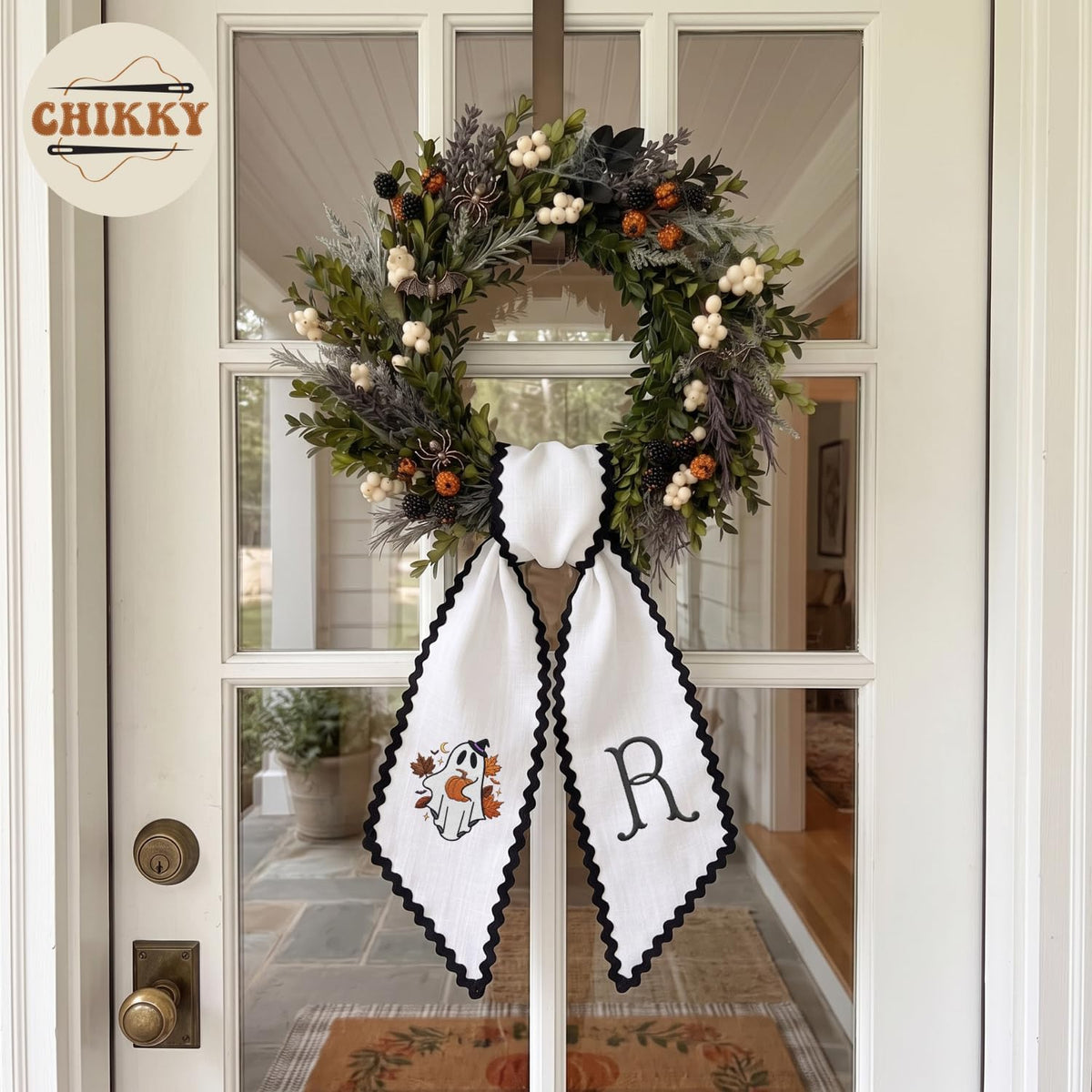 Halloween Personalized Wreath Sash — image 5