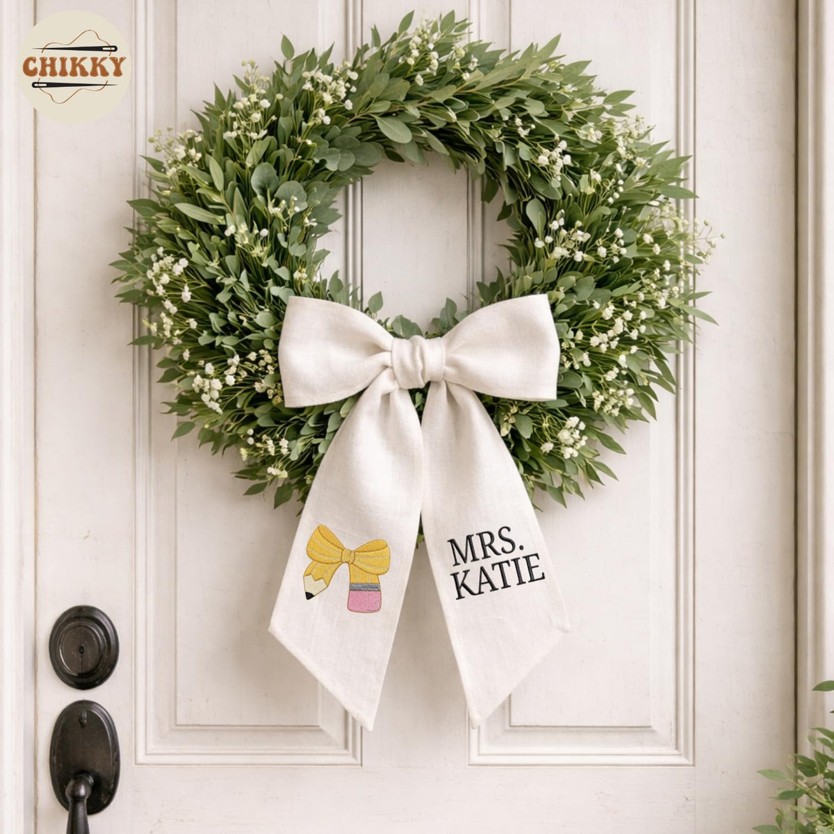 Monogram Personalized Wreath Sash — image 9