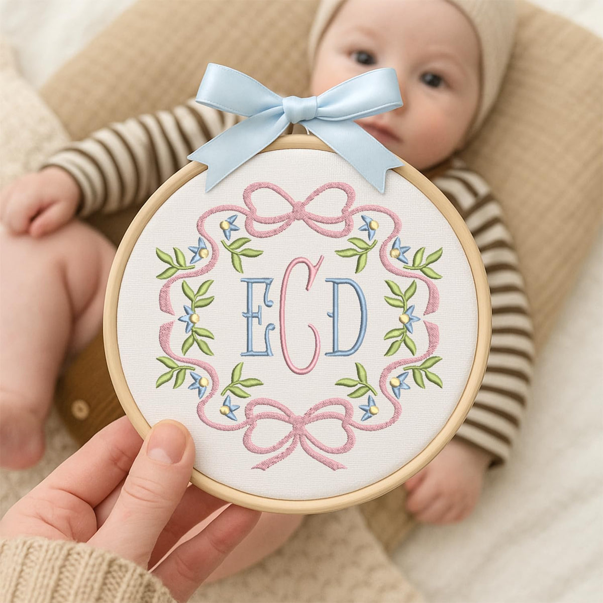 Personalized Embroidered Baby Name Hoop — 10 — image 5