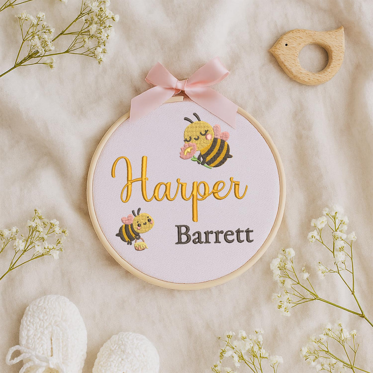 Personalized Embroidered Baby Name Hoop — 14 — image 8