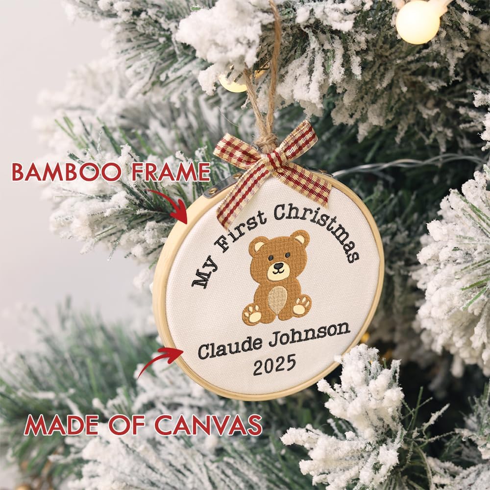 Personalized Baby's First Christmas Ornament — 1 — image 6