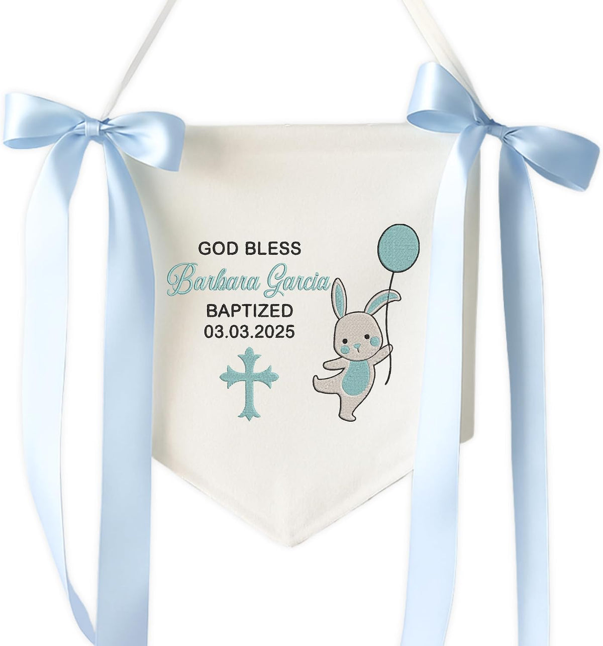 Personalized Embroidered Baby Name Banner — 3