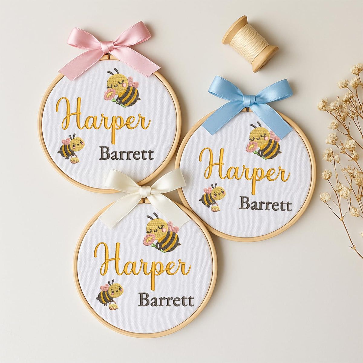 Personalized Embroidered Baby Name Hoop — 14 — image 2