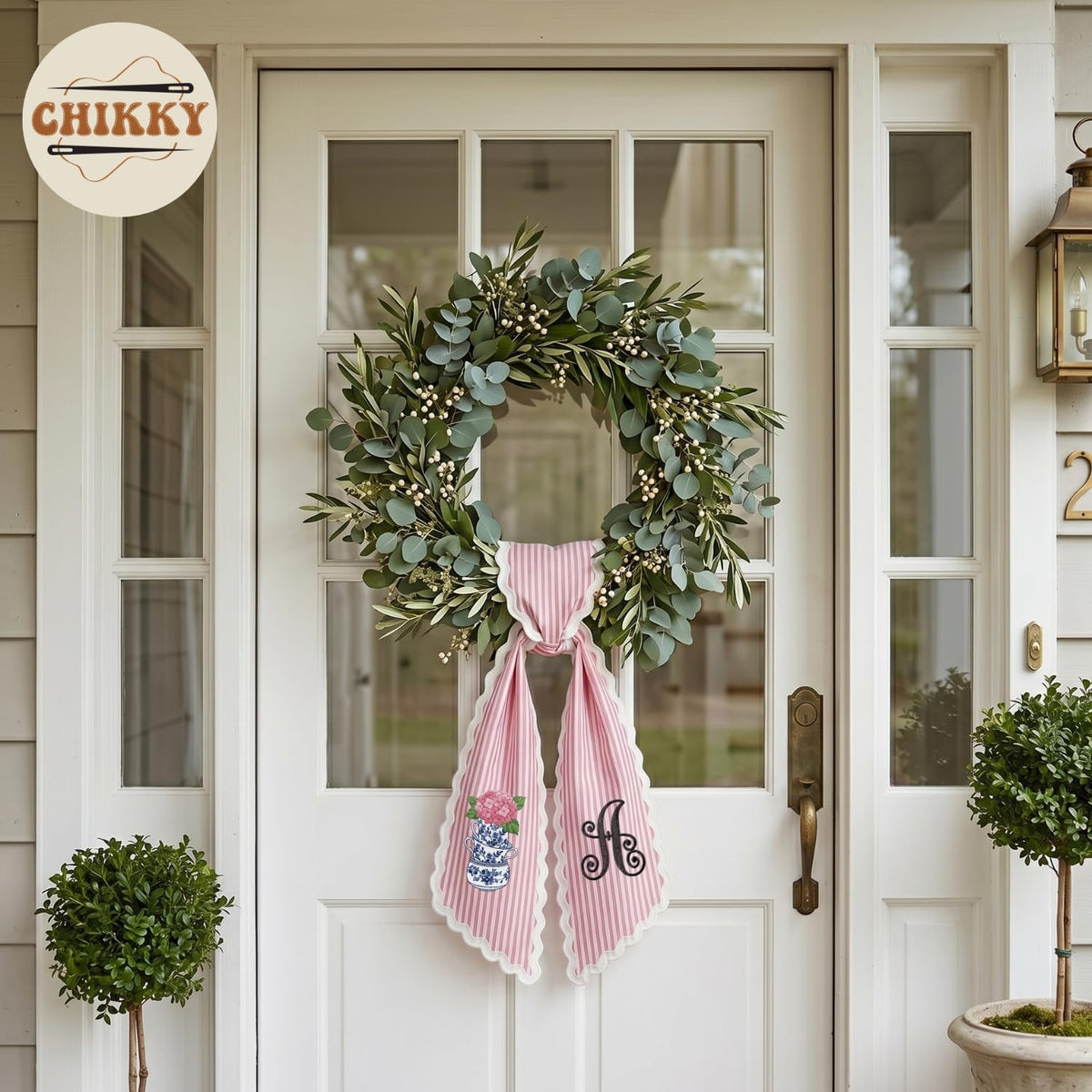 Christmas Personalized Wreath Sash — image 4