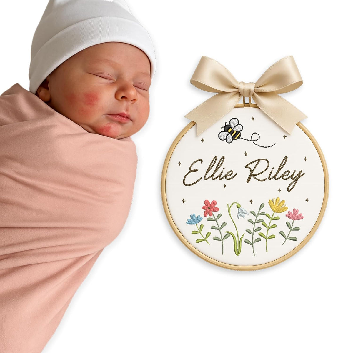 Personalized Embroidered Baby Name Hoop — 7
