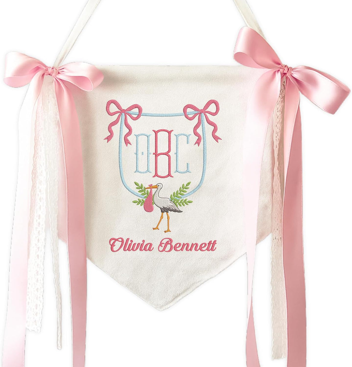 Personalized Embroidered Baby Name Banner — 5