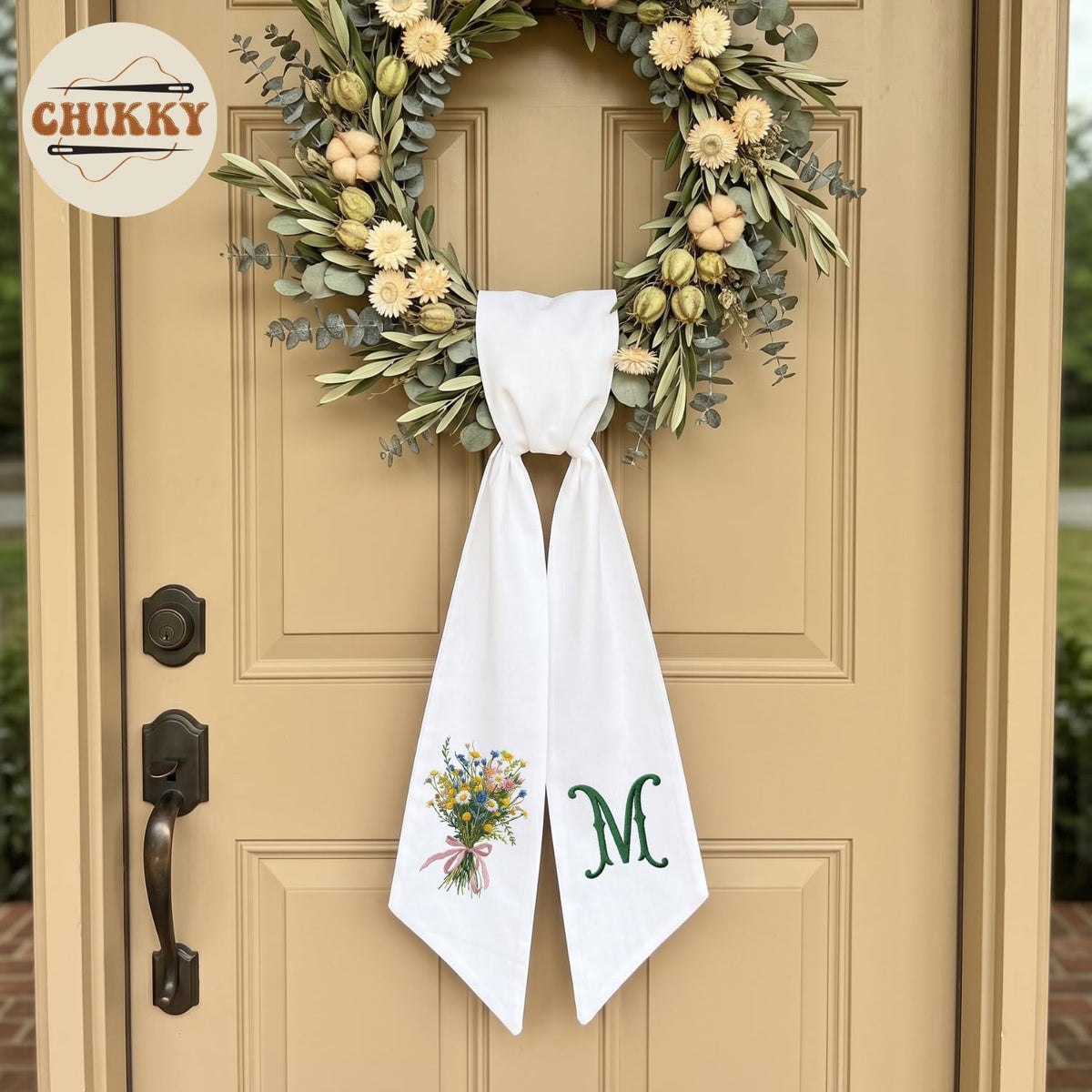 Christmas Personalized Wreath Sash — image 2
