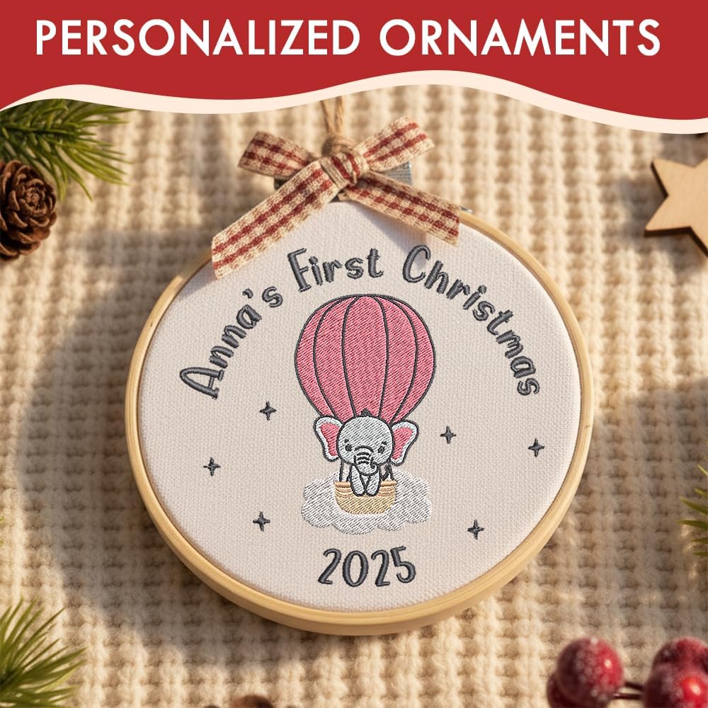 Personalized Baby's First Christmas Ornament — 9 — image 8