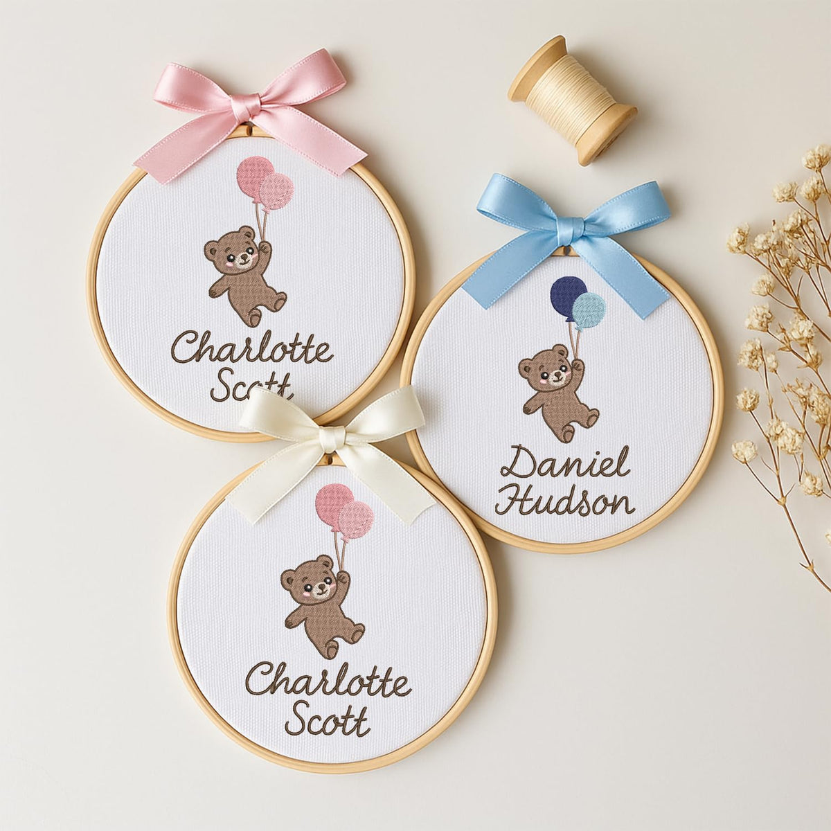 Personalized Embroidered Baby Name Hoop — 3 — image 2