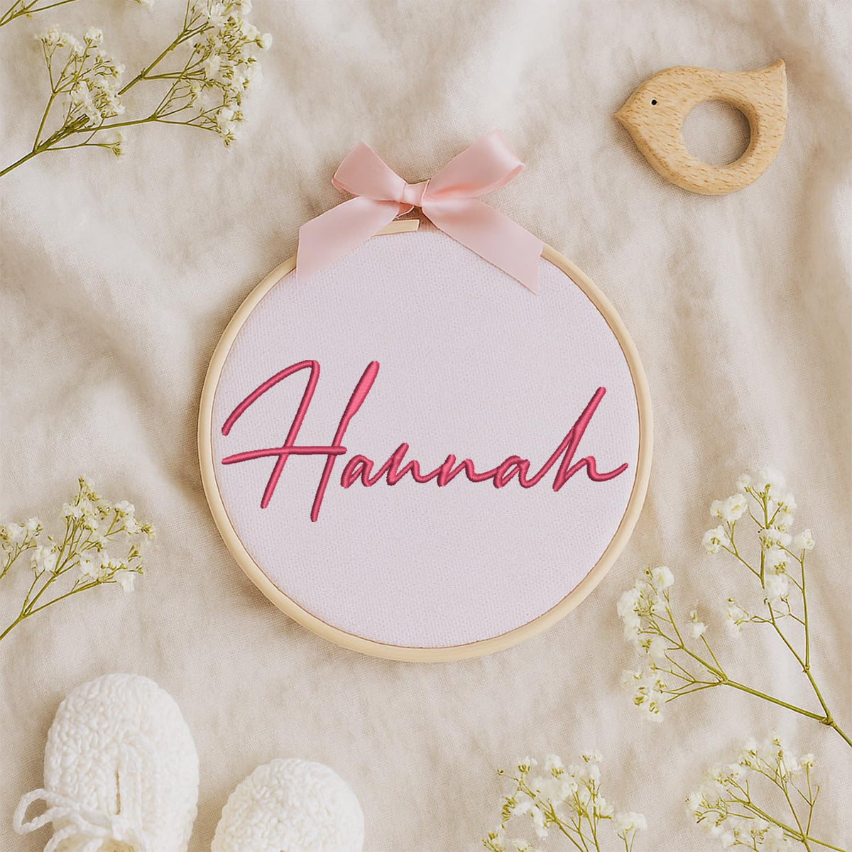 Personalized Embroidered Baby Name Hoop — 9 — image 8