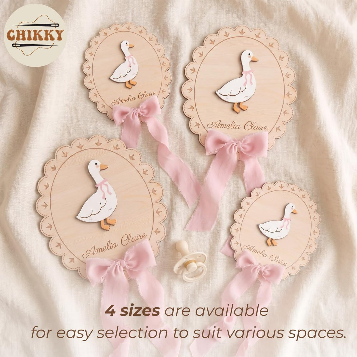 Personalized Wooden Birth Announcement Sign — image 6