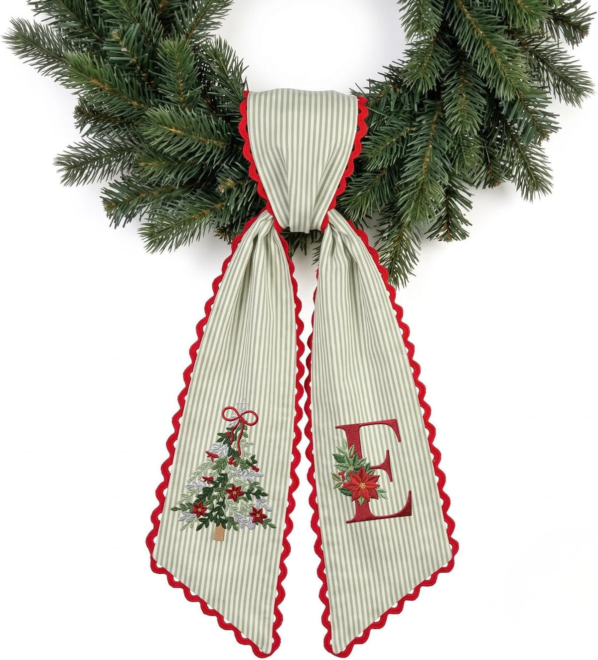 Christmas Personalized Wreath Sash